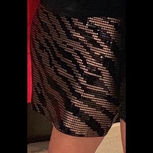 Bronze and Black Sequin skirt